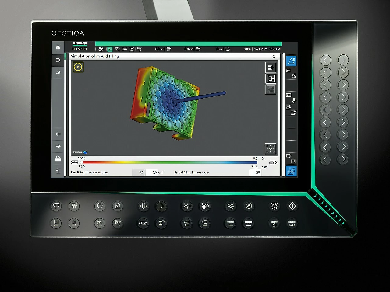 Arburg Gestica controller touchscreen interface